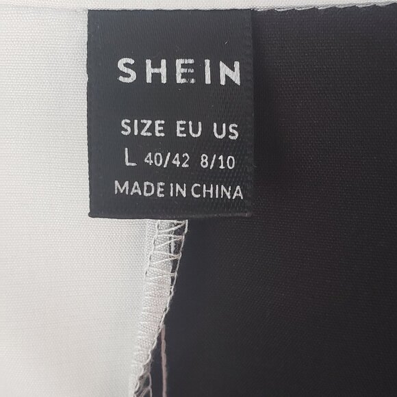 SHEIN | Tops | Black And White | Button Up | Large - Picture 2 of 5